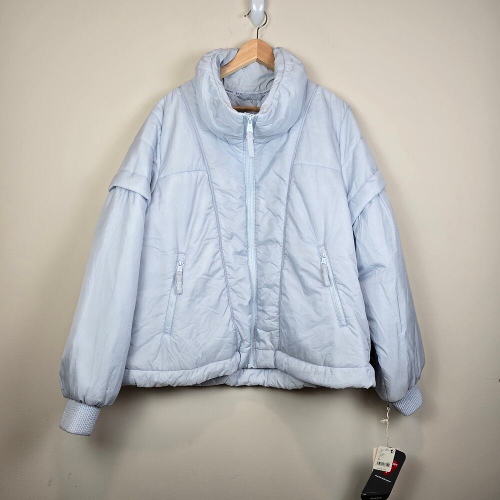 FP Movement Penelope Packable Puffer Jacket Size XL Ice Grey Primaloft Coat